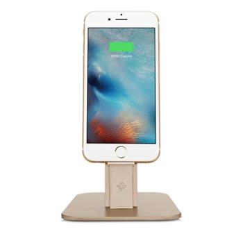TwelveSouth HiRise Deluxe Desktop Stand incl. lightning and micro-USB Cable - Gold