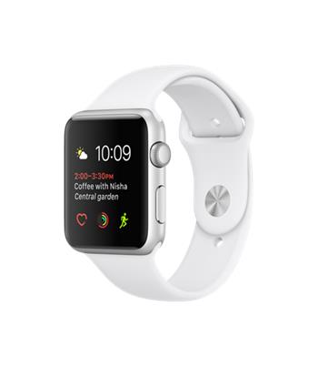Apple Watch Series 2, 42mm Silver Aluminium Case with White Sport Band