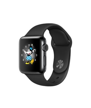 Apple Watch Series 2, 38mm Space Black Stainless Steel Case with Space Black Sport Band