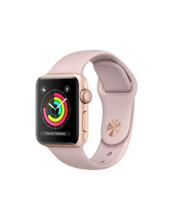 Apple Watch Series 3 GPS, 38mm Gold Aluminium Case with Pink Sand Sport Band