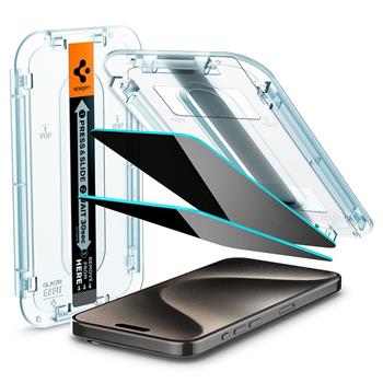 Spigen Glass tR EZ Fit HD Privacy 1 Pack - iPhone 15 Pro Max