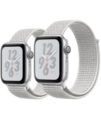 Apple Watch Nike+ Series 4 GPS, 40mm Silver Aluminium Case with Summit White Nike Sport Loop