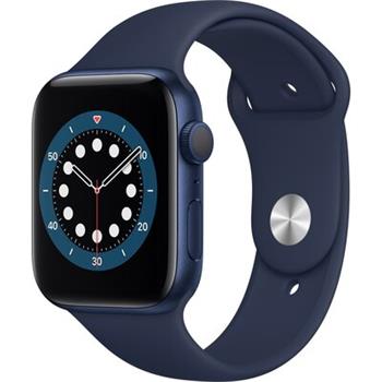 Apple Watch Series 6 GPS, 44mm Blue Aluminium Case with Deep Navy Sport Band - Regular