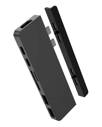 HyperDrive DUO 7-in-2 Hub for USB-C MacBook Pro Space Gray