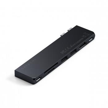 Satechi PRO HUB SLIM (1xUSB4,1xHDMI,2xUSB-A,SD/MicroSD,UHS-I up to 104MB/s, SD/SDHC/SDXC up to 2TB,1xUSB-C) - Midnight B