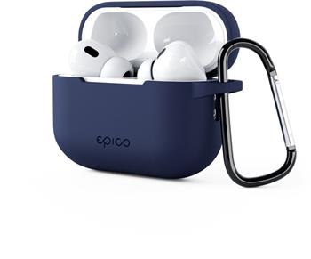 EPICO silikonové pouzdro s karabinou pro AirPods Pro 2, modrá