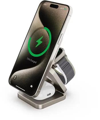 CubeNest Qi2 SQ312 Pro Titanium 3v1 s podporou uchycení MagSafe