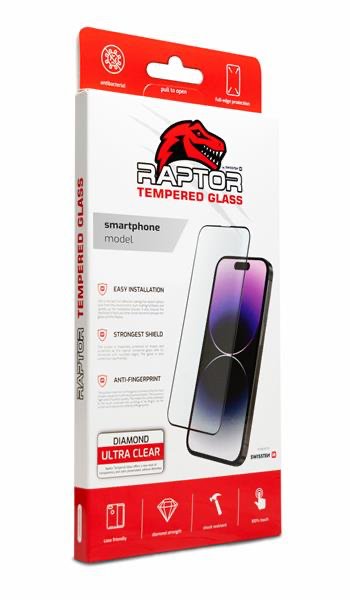 Swissten Raptor Diamond Ultra Clear 3D temperované sklo pro Apple iPhone 16 Plus černé
