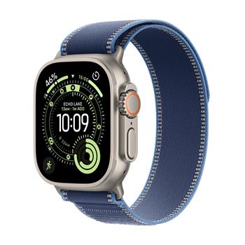 Apple Watch Ultra 3 GPS + Cellular 49mm Natural Titanium Case with Blue/Bright Blue Trail Loop - S/M