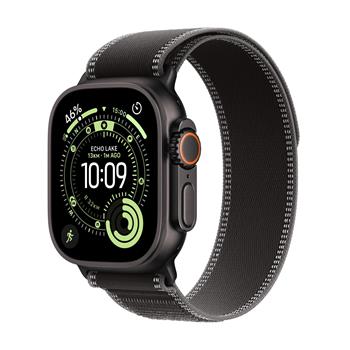 Apple Watch Ultra 3 GPS + Cellular 49mm Black Titanium Case with Black/Charcoal Trail Loop - M/L