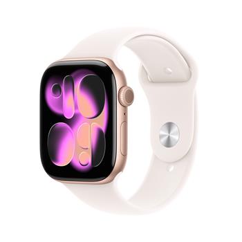 Apple Watch Series 11 GPS 42mm Rose Gold Aluminium Case with Light Blush Sport Band - M/L