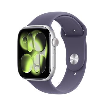 Apple Watch Series 11 GPS 42mm Silver Aluminium Case with Purple Fog Sport Band - M/L