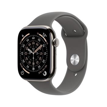 Apple Watch Series 11 GPS + Cellular 46mm Natural Titanium Case with Stone Grey Sport Band - M/L