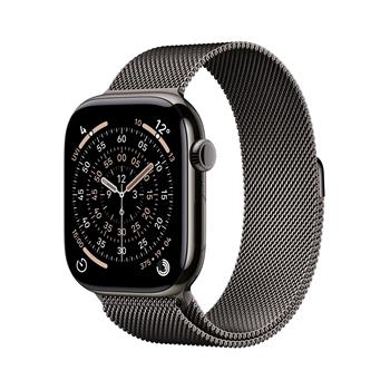 Apple Watch Series 11 GPS + Cellular 46mm Slate Titanium Case with Slate Milanese Loop - S/M