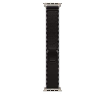 Apple 49mm Black/Charcoal Trail Loop - M/L - Natural Titanium Finish