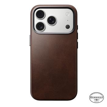 Nomad Traditional Leather Case, rustic brown (Horween) - iPhone 17 Pro