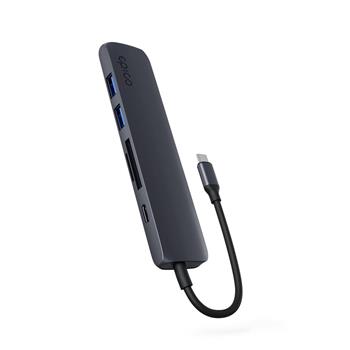 Epico 6v1 hliníkový hub 8K USB-C - inkoustová