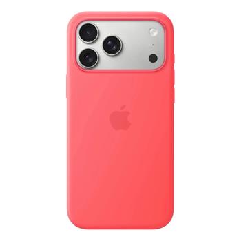 Apple iPhone 17 Pro Max Silicone Case with MagSafe – Bright Guava