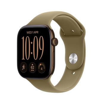 Apple Watch Series 12 GPS 46mm Dark Bronze Aluminium Case with Olive Sport Band - S/M