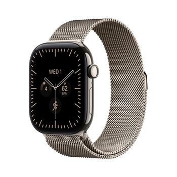 Apple Watch Series 12 GPS + Cellular 46mm Natural Titanium Case with Natural Milanese Loop - M/L