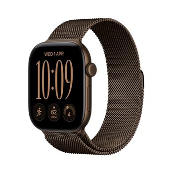 Apple Watch Series 12 GPS 46mm Dark Bronze Aluminium Case with Dark Bronze Milanese Loop - M/L