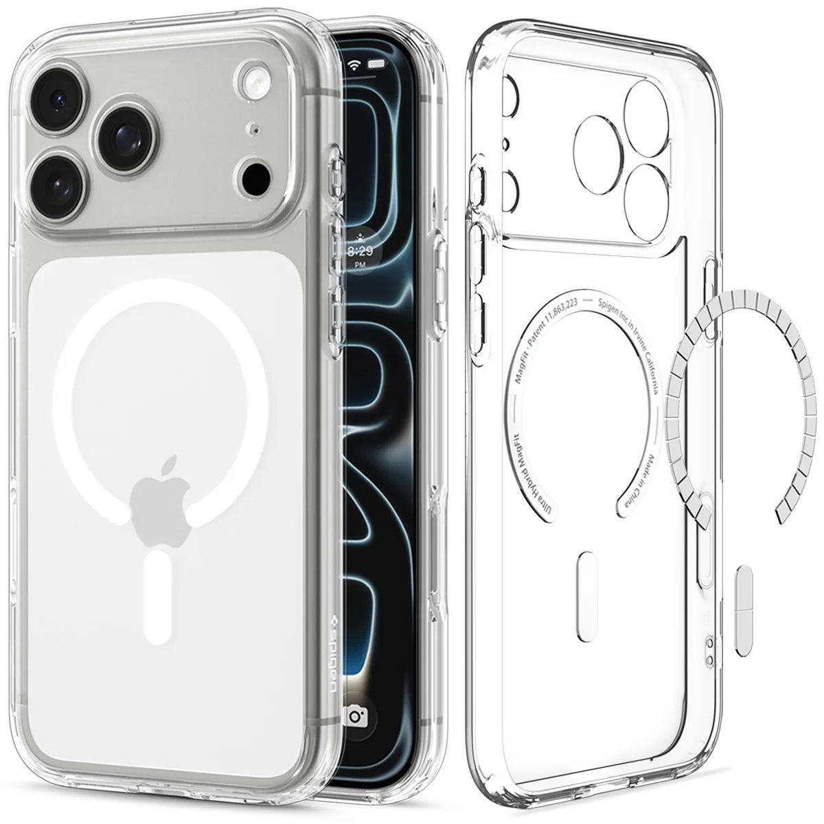 Spigen Ultra Hybrid MagSafe, clear white - iPhone 18 Pro Max/17 Pro Max